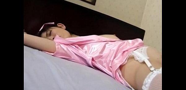  Takako nurse in stockings gets orgasms
